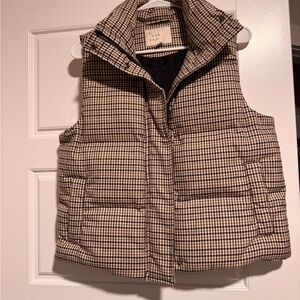 Plaid Puffer Vest